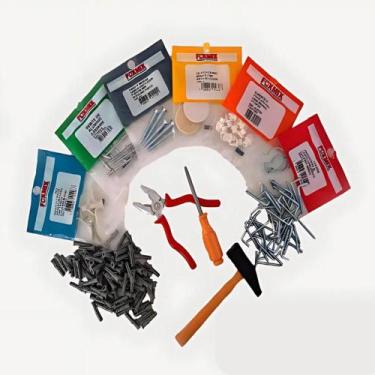 Imagem de Kit 4 Parafuso Caixinha De Luz Aço 50mm Caixa De Tomada Energia 9/64X2