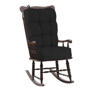 Imagem de Zorpupoa Conjunto de almofadas de cadeira de balanço, almofadas de cadeira de balanço espessas com laços, almofadas de assento macias adornadas nas costas e almofadas de assento para casa, cozinha,