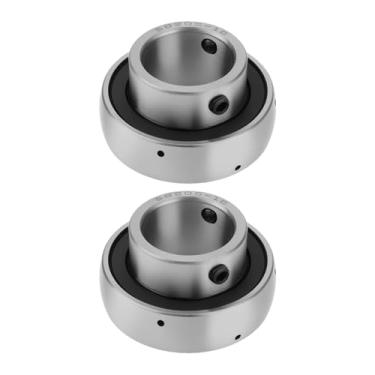 Imagem de ECSiNG Rolamento de inserção, 2,5 cm, rolamento de esferas com parafusos de fixação SB205-16 para cortador de grama, semeadora, cultivador, picadores de madeira, sopradores de neve, ATVs 25 x 50 x 28