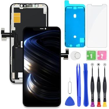 Imagem de HXAQGP Para iPhone 11 Pro Tela LCD FHD Substituição de Tela 3D Touch Digitalizador Moldura Montagem Completa com Kit de Ferramentas de Reparo para 5,8 polegadas A2215, A2160, A2217+Adesivo Impermeável