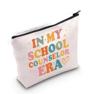 Imagem de Gzrlyf Bolsa de maquiagem para conselheiro escolar, presente de agradecimento, aconselhamento escolar, terapeuta, psicólogo na minha era de conselheiro escolar, In My School Counselor, Tendência