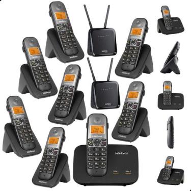 Imagem de Kit Combo Mini Central PABX Telefone Sem Fio TS 5150 com 7 Ramal Intel