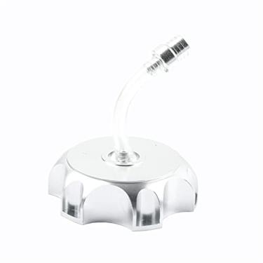 Imagem de Tampa de combustível para motocicleta de liga de alumínio chinês, tampa do tanque de gasolina, tampa do tanque de combustível para 110cc 125cc 160cc CRF 50 KLX TTR DHZ SSR Dirt Pit Bike (prata)