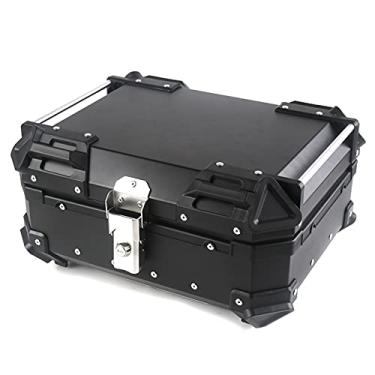 Imagem de Mala de viagem para motocicleta, 28 L, 45 L, caixa de ferramentas de armazenamento traseiro para motocicleta, capa superior de capacete, trava de porta-malas, de alumínio, removível, impermeável,