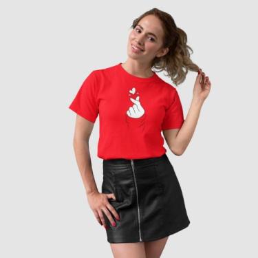 Imagem de Camiseta Blusa Feminina Mão Coreana K-Pop Envio Imediato - Tk moda, Ve