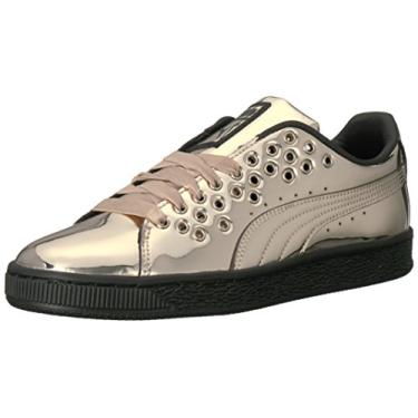 Imagem de PUMA Tênis feminino Basket XL Lace Metal Wn, Ouro - ouro, 6