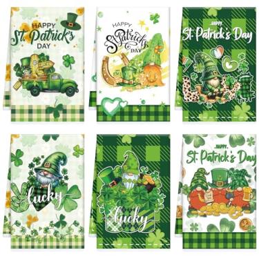 Imagem de InIsaJace Toalhas de cozinha de Dia de São Patrício 40,6 x 61 cm Toalhas de mão trevo verde Rae Dunn St Patricks Day Toalhas de prato de banheiro decorações toalhas de chá irlandesas decoração para