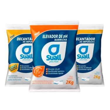 Imagem de Kit 2 decantador 2kg + 1 elevador de ph para piscina - SUALL