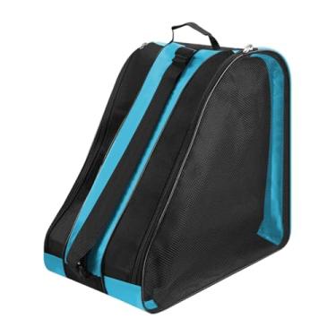 Imagem de YIJU Bolsa de patins de skate de rolos bolsa de patinação com alça de suprimentos sapatos de patinação organizadora carregando com alça ajustável para, Azul Claro