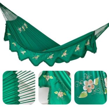 Imagem de Rede De Dormir Descanso Grande Casal Reforçada Sol a Sol Com Varandas 