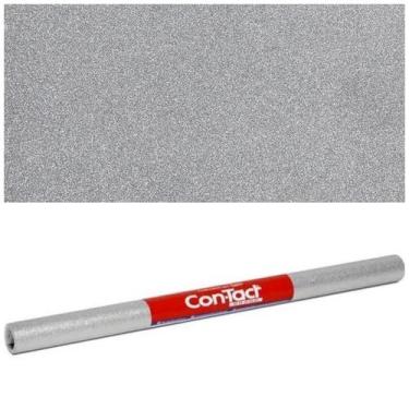 Imagem de Papel Adesivo Contact Glitter Prata 45cm x 5mts - Filipack Decor