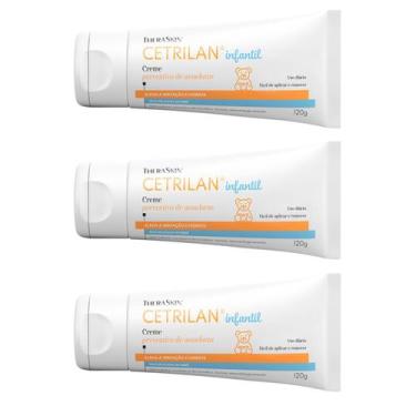 Imagem de Kit 3 Creme Preventivo Assaduras Cetrilan Infantil 120g - THERASKIN