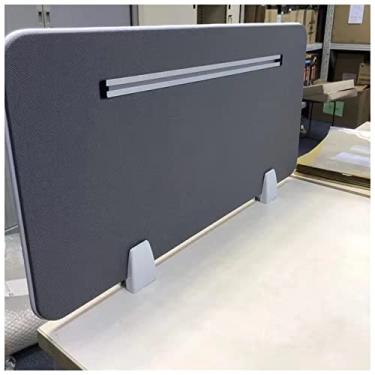 Imagem de Divisória de mesa divisória cinza bege divisores à prova de som com ranhura, painéis de compartimento acústico de proteção de privacidade para mesa, 30 cm de altura (cor: bege pacote com 2, tamanho:
