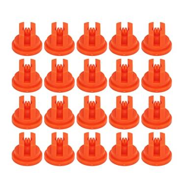 Imagem de Bico de pulverização de plástico de alta pressão com 20 peças para drone de plantas, bocal atomizador de pulverizador agrícola para distribuição uniforme de pulverização (laranja)