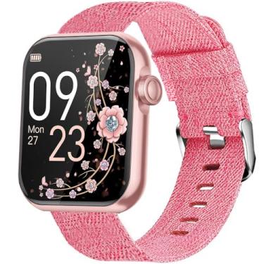 Imagem de Lamshaw Compatível com pulseiras de relógio inteligente AKUMAKA, pulseira de substituição de tecido de nylon respirável de 22 mm compatível com relógio inteligente AKUMAKA G39, T90, 209DK (para