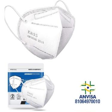 Imagem de Máscara Respiratória KN95 PFF2 WWDoll Cinco Camadas Branca