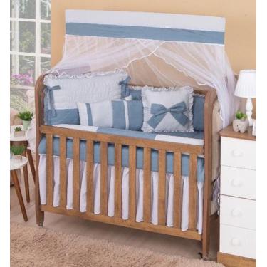 Imagem de Kit berço americano luxo para bebe menino antony 13 peças - Miguel Bab