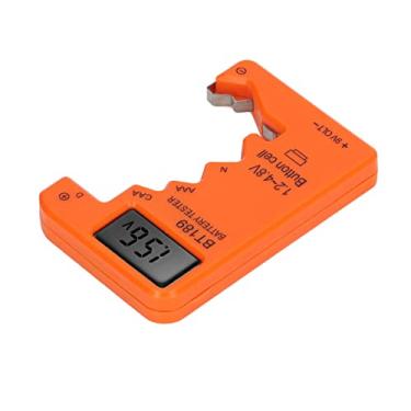 Imagem de Ferramenta de Exibição Digital do Medidor de Capacidade de Verificador de Bateria C AA AAA 6F22 9V 1.5V Testador de Capacidade de Bateria Conveniente Tamanho Compacto ABS (Laranja)