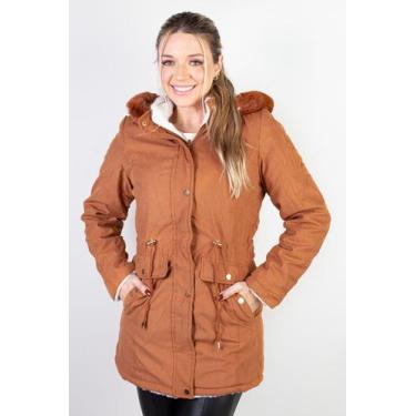 Imagem de Jaqueta feminina de sarja reversível 84282 - Fluffy, Caramelo, G