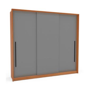 Imagem de Guarda-Roupa Casal Valência 3 Portas 4 Gavetas Freijó e Cinza