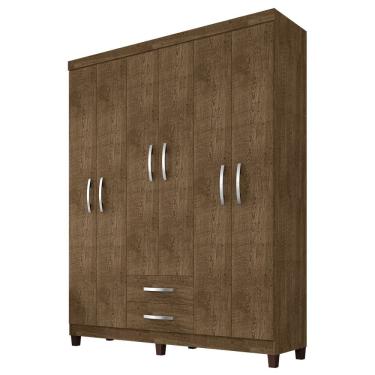 Imagem de Guarda Roupa Casal 6P 2G Moden 150 cm 3562 Malbec INCP