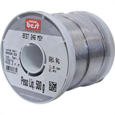 Imagem de Solda Best Carretel 1,5Mm 246Msy - 500Gr. Cinza/Verde 153216 - BEST / 