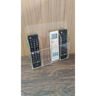 Imagem de Suporte Para Controle Remoto de Parede para 4 Controles em Acrílico Cr