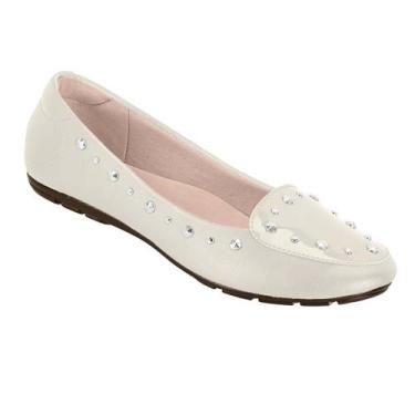 Imagem de Sapatilha Mocasssim Moleca Verniz Fresh Branco Off, Branco, Mulher, 36