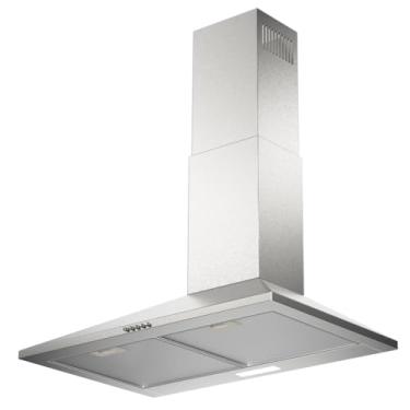 Imagem de Nardea Exaustor De Parede 30", 450 Pés Cúbicos Por Minuto Com Saída Ar Para Fogão, Conversível Com/Sem Dutos, Luz Led Cozinha, Filtros Alumínio 5 Camadas, 3 Velocidades