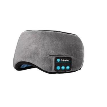 Imagem de Máscara De Dormir Bluetooth Fones De Ouvido Cinza Algodão - Nao Inform
