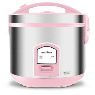 Imagem de Panela De Arroz Elétrica Rosa Britânia 10 Xíc. Bpae10c 220v, 220V