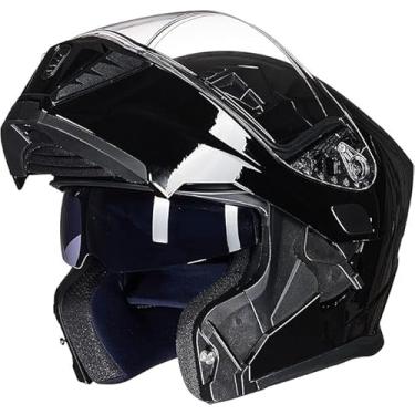 Imagem de ILM Capacete Modular Integral Para Motocicleta, Dobrável, Com Viseira Dupla, Ciclomotor, Corrida De Rua, Adultos, Homens E Mulheres, Modelo Dot 906 (Branco, Pequeno)