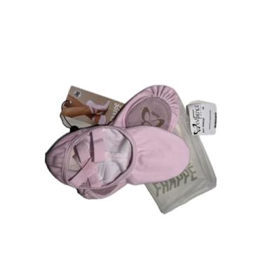 Imagem de Sapatilha Meia-ponta Frappé em Lona com Strech Palmilha Almofadada Sola dividida Elástico Acetinado Costurado em X cor ROSA Tamanhos 33 ao 45 Evidence Ballet (ROSA, BR, Adulto, Numérico, PP, 33)