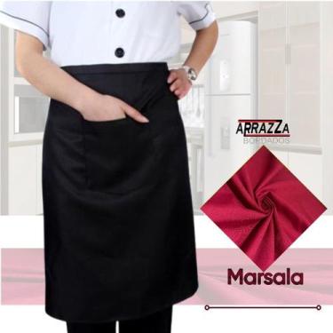 Imagem de Avental de Cintura Unissex Tipo Saia Para Bar Garçom Chef Cozinha Rest