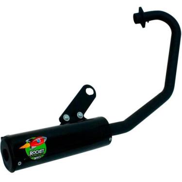 Imagem de Escapamento Curva + Ponteira Wacs Rocket YBR 125 Factor, Preto