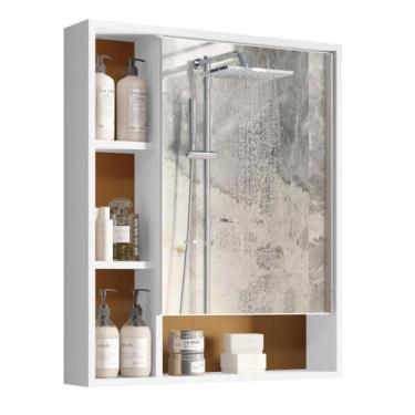 Imagem de Armário Espelheira Suspenso Aéreo Para Banheiro Nichos Olímpia - LOJAS