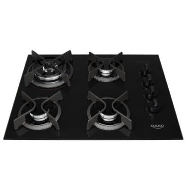 Imagem de Cooktop 4B Preto Com Mesa De Vidro Tripla Chama Dako Bivolt, Bivolt