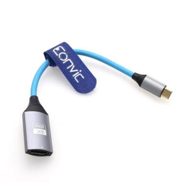Imagem de Eonvic Cabo de projeção USB C para HDMI 4K 60Hz HD, cabo USB tipo C para HDMI de alta velocidade para Mac Book Pro iMac iPad Mac mini Phone Samsung Huawei Dell Laptops (azul, cartão de captura de 20