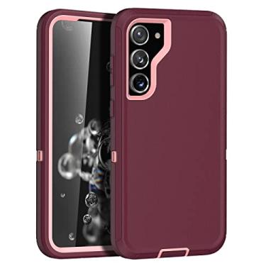 Imagem de MXX Capa compatível com Galaxy S23, capa amortecedora de 3 camadas super pesada/proteção contra choque/à prova de poeira, projetada para Samsung Galaxy S23 5g (6,1 polegadas) 2023 (ameixa)