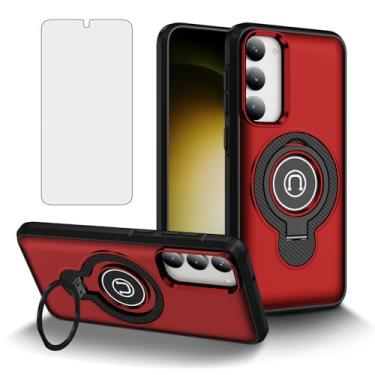 Imagem de Asuwish Capa de telefone para Samsung Galaxy S23 Plus S23+ 5G com protetor de tela de vidro temperado Suporte magnético fino anel híbrido capa de celular resistente S23plus 23S + S 23 23+ SM-S916U