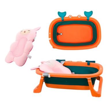 Imagem de Banheira Ofurô Dobrável Infantil Com Almofada Antiderrapante Compacta E Segura Ideal Para Banho De Bebê Recém Nascido Fácil De Montar E Guardar Confortável E Prática Para Uso Diário