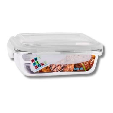 Imagem de Potes Vidro Hermético Marmita Mantimentos 640ml Fitness 1 UN - Casa Li