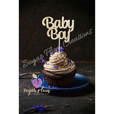 Imagem de Conjunto de 12 enfeites de cupcake para bebês meninos