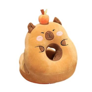 Imagem de AFXGUSD Travesseiro de Pelúcia, Bonecos de, Brinquedo de Pelúcia para Escritório, Almofada de Pescoço para Escritório, Olhos semicerrados, Tamanho real