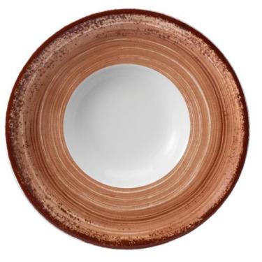 Imagem de Prato Risoto 27cm Porcelana Schmidt - Dec. Esfera Marrom 2415, 2415, 2