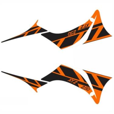 Imagem de Kit Adesivo Protetor Compatível Lander Xtz 250 2009 Laranja
