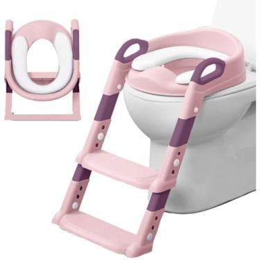 Imagem de Assento Redutor Infantil Portátil para Vaso Sanitário(Rosa)