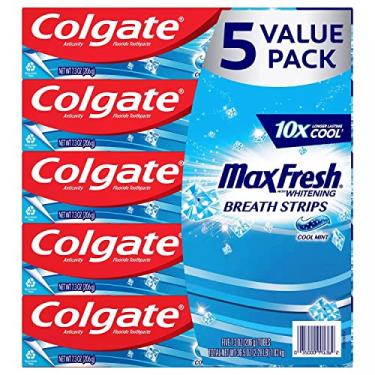 Imagem de Colgate Max Fresh with Whitening Breath Strips, Cool Mint, 5-pack 7.3 ounces