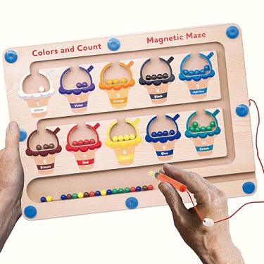 Imagem de Memory Care Dementia Products for Elderly, Activities for Dementia Seniors, Magnetic Color & Number Matching Alzheimers Games for People with Parkinsons, Fidget Sensory Cognitive Gift Maze Board