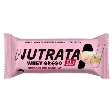 Imagem de Whey Grego Bar Nutrata Morango com Chantilly 40g